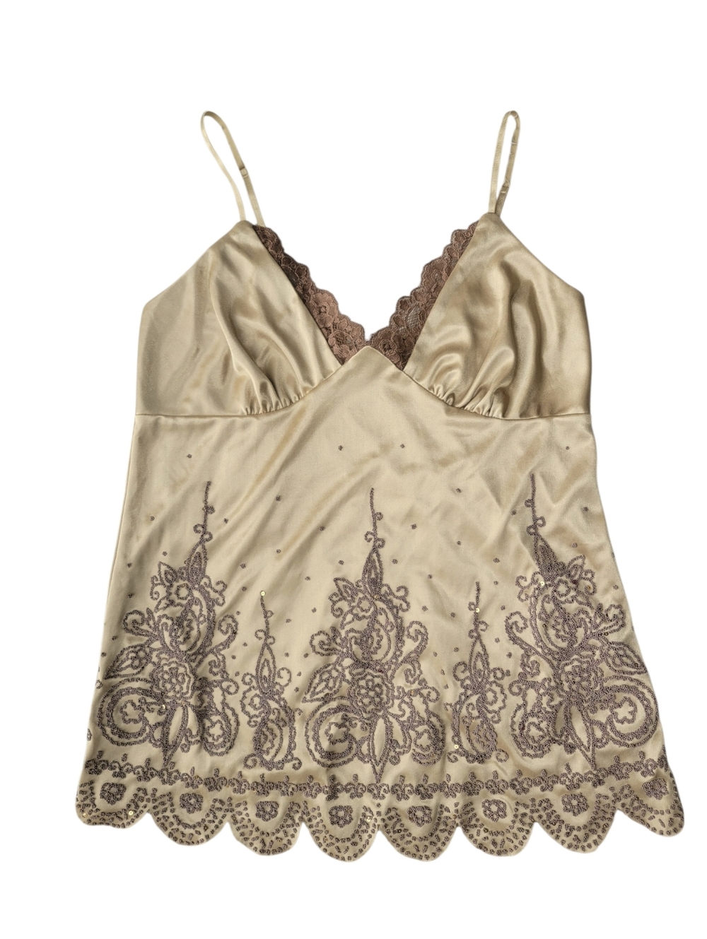 Vintage Y2K Beaded Camisole Top by I Love You Fairy Size Medium